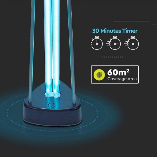 V-Tac 11203 Lámpara Desinfección Ultravioleta + Ozono 38W