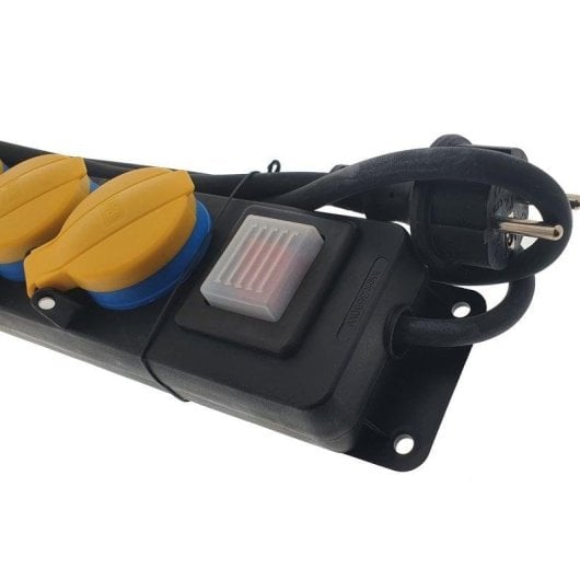 Eurobric 77766 Regleta de Exterior 6 Tomas 1.5m