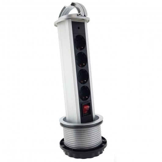 Eurobric 77787 Regleta Empotrable 4 Tomas 1.5m