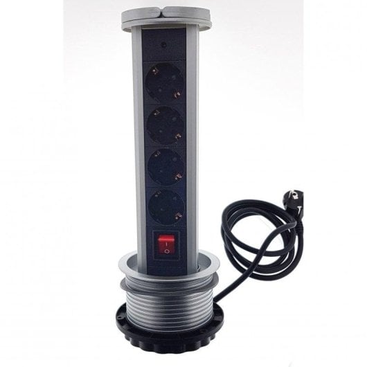 Eurobric 77787 Regleta Empotrable 4 Tomas 1.5m