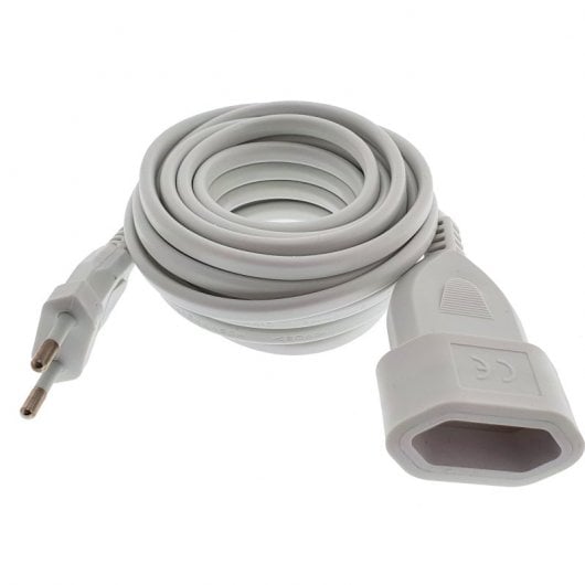Eurobric 76306 Prolongador Bipolar 5m Blanco