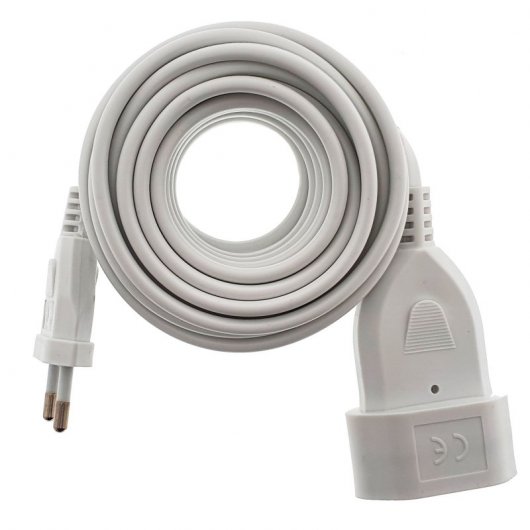Eurobric 76306 Prolongador Bipolar 5m Blanco
