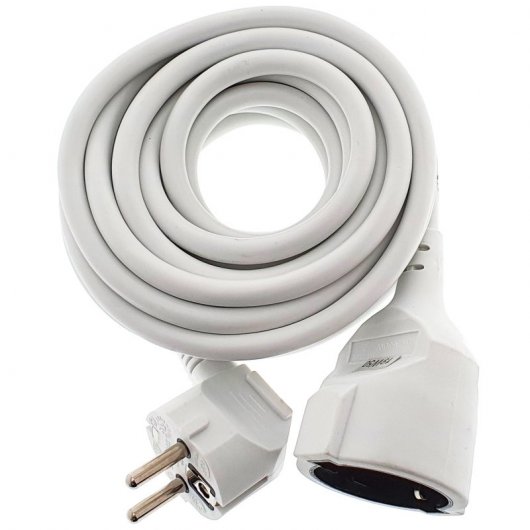 Eurobric 76583 Prolongador 5m Blanco