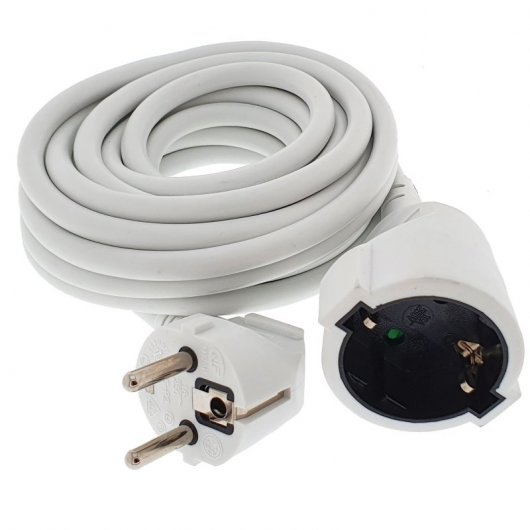Eurobric 76583 Prolongador 5m Blanco