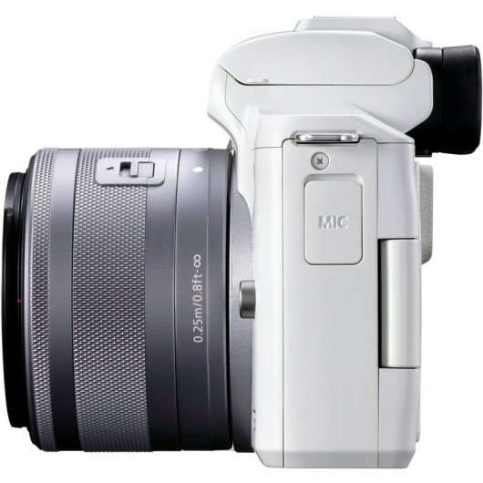 Canon M50 Mark II 24,1MP WiFi Blanc + Objectif 15-45mm F3.5-6.3 IS STM
