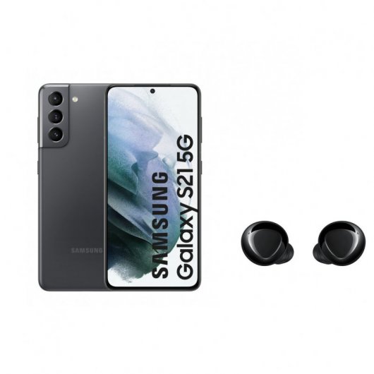Samsung Galaxy S21 5G 128GB Gris + Galaxy Buds+ Negro