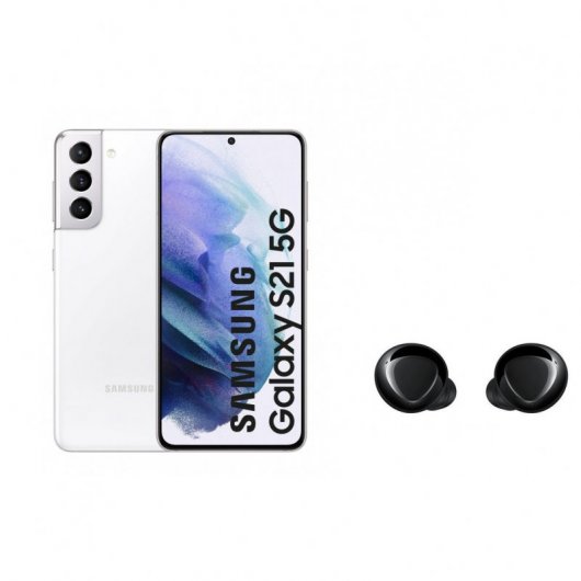 Samsung Galaxy S21 5G 128GB 6.2'' Branco + Galaxy Buds+ Preto
