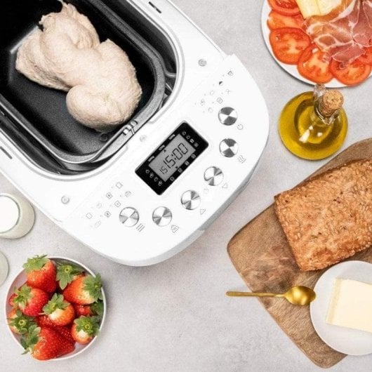 Panificadora Cecotec Bread&Co 1500 PerfectCook 1,5 kg Acier LCD 15 Programmes