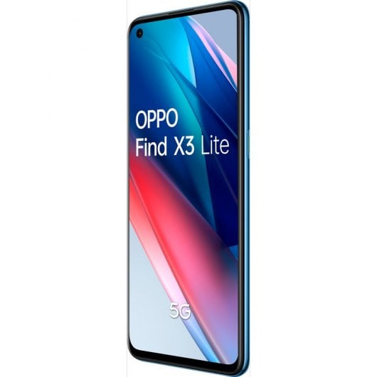 OPPO Find X3 Lite Smartphone 5G, Qualcomm 765G, Display 6.43'' FHD+AMOLED, 4 Fotocamere 64MP, RAM 8GB ESPANDIBILE FINO A 13GB+ROM 128GB, 4400mAh, Dual Sim, [Versione Italiana], Colore Astral Blue