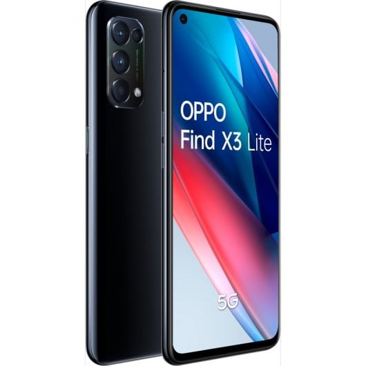 OPPO Find X3 Lite Smartphone 5G, Qualcomm 765G, Display 6.43'' FHD+AMOLED, 4 Fotocamere 64MP, RAM 8GB ESPANDIBILE FINO A 13GB+ROM 128GB, 4400mAh, Dual Sim, [Versione Italiana], Colore Starry Black