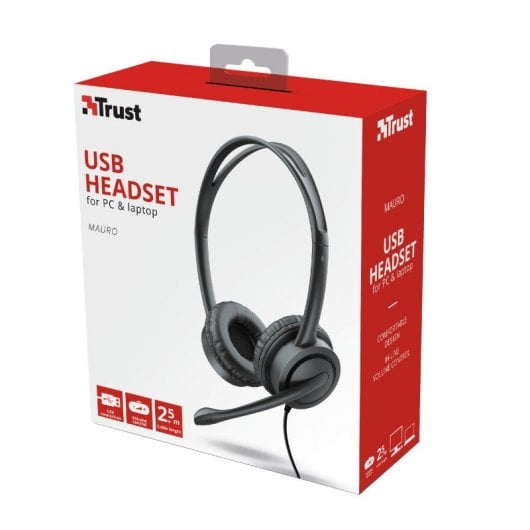 Trust Mauro Headset USB Preto