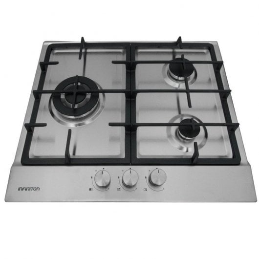 Infiniton GAS-320WB Placa de Gas 3 Zonas 60cm Negra