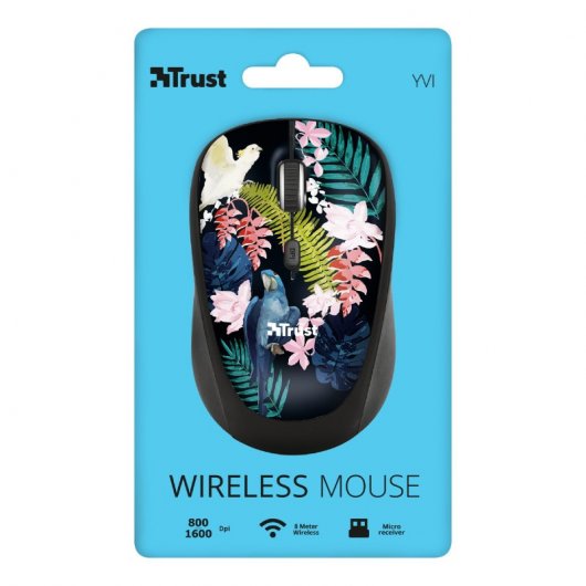 Trust Yvi Maus Büro Beidhändig RF Wireless Optisch 1600 DPI (23387)
