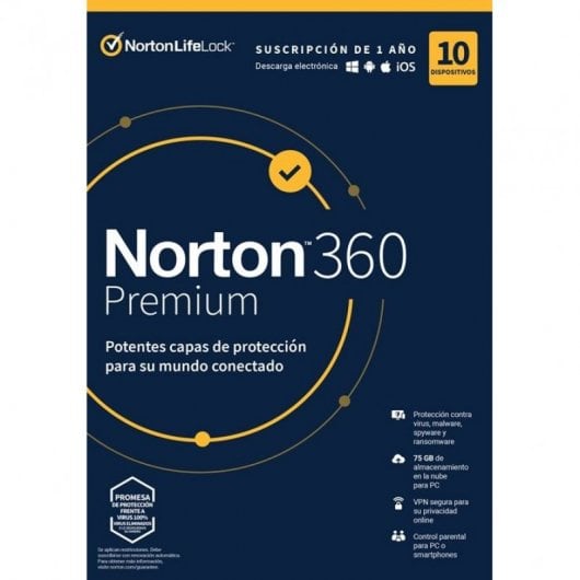 Norton 360 Premium 10 Dispositivos 1 Año