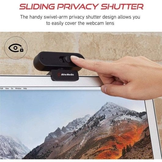 Webcam Avermedia PW310P Full HD 1080p Schwarz