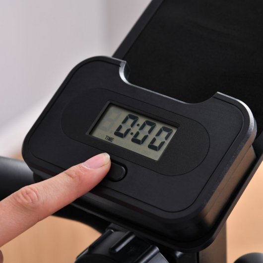 HomCom Bicicleta Elíptica con Pantalla LCD Negra