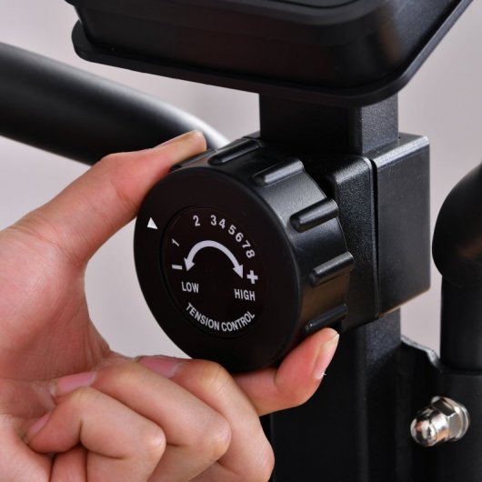 HomCom Bicicleta Elíptica con Pantalla LCD Negra