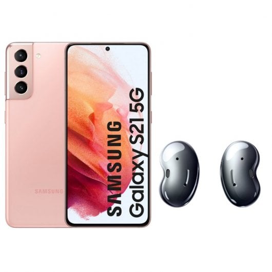 Samsung Pack Galaxy S21 5G 128GB Rosa Libre + Galaxy Buds Live Negros