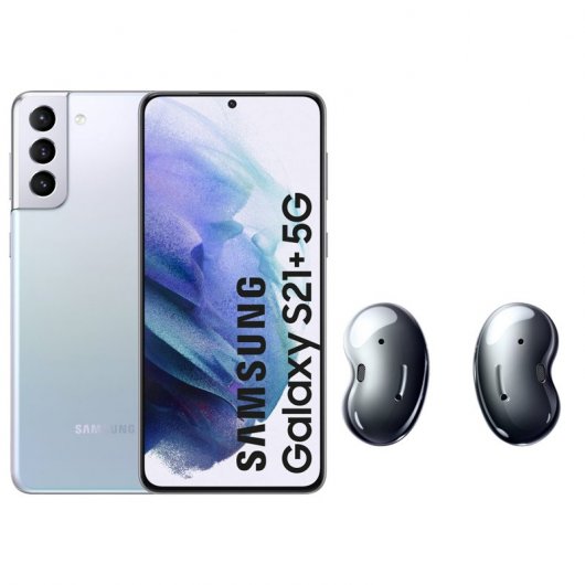 Samsung Pack Galaxy S21 Plus 5G 256GB Plata Libre + Galaxy Buds Live Negros