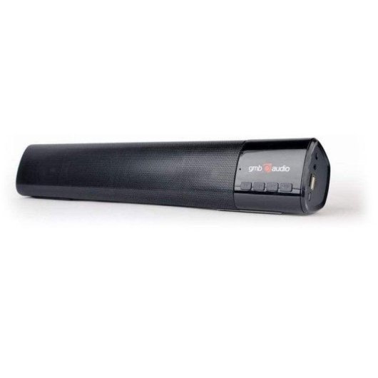 Barre de Son Gembird SPK-BT-BAR400-01 2.0 10W Bluetooth MicroSD USB Noire