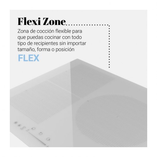 Universal Blue Meissa Flex Placa Inducción 3 Zonas Blanca