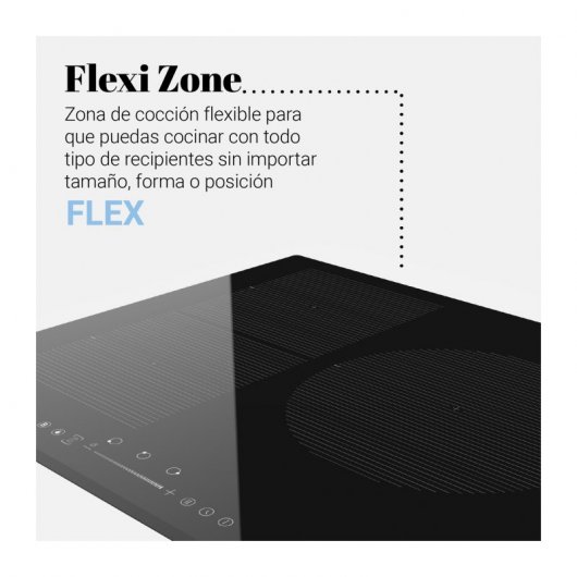 Universal Blue Meissa Flex Placa Inducción 3 Zonas Negra