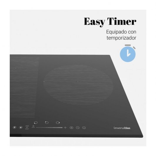 Universal Blue Meissa Flex Placa Inducción 3 Zonas Negra