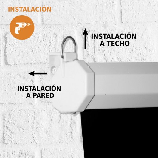Luxscreen Pantalla de Proyección Manual Mural 16:9 106"