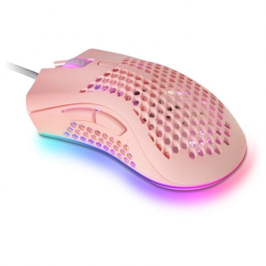 Mouse da gioco Mars Gaming MMEX RGB 32000 DPI Rosa