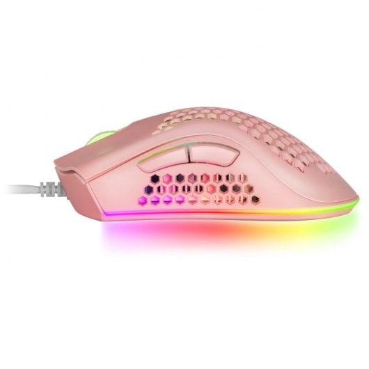 Mouse da gioco Mars Gaming MMEX RGB 32000 DPI Rosa