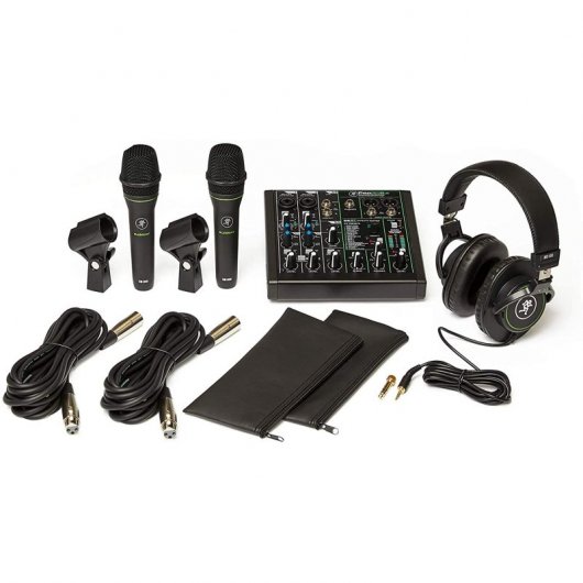 Mackie Performer Bundle 6-Kanal-Mixer + 2 dynamische Mikrofone + professionelle Kopfhörer