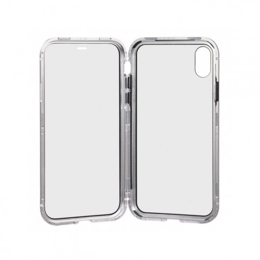 Funda Magnética Plata para iPhone XR