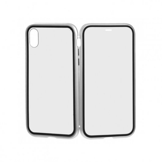 Funda Magnética Plata para iPhone XR