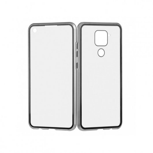 Funda Magnética Plata para Xiaomi Redmi Note 9