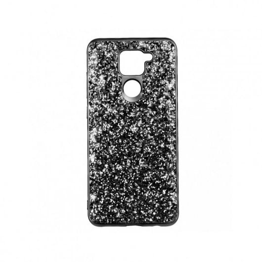 Funda Brillantina Negra para Xiaomi Redmi Note 9