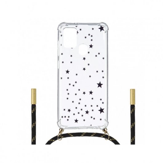 Funda Silicona Colgante Estrellas para Samsung Galaxy A21s