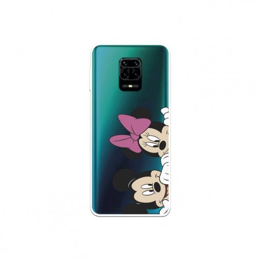 Funda Oficial de Disney Mickey y Minnie Asomados Clásicos Disney para Xiaomi Redmi Note 9 Pro
