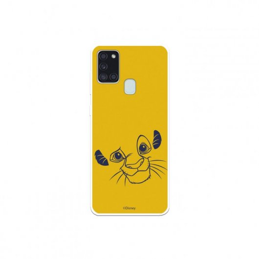 Funda Oficial de Disney Simba Cara Silueta El Rey León para Samsung Galaxy A21S