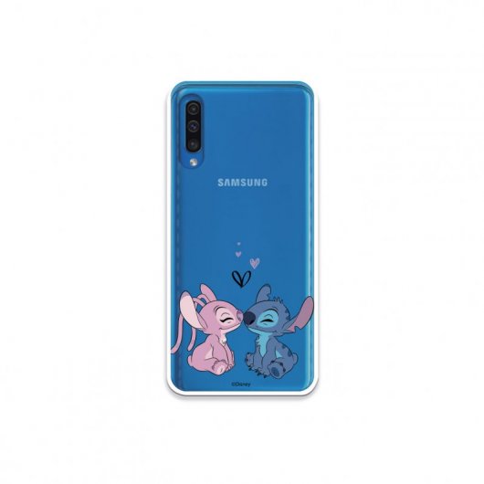Funda Oficial de Disney Angel y Stitch Beso Lilo y Stitch para Samsung Galaxy A50