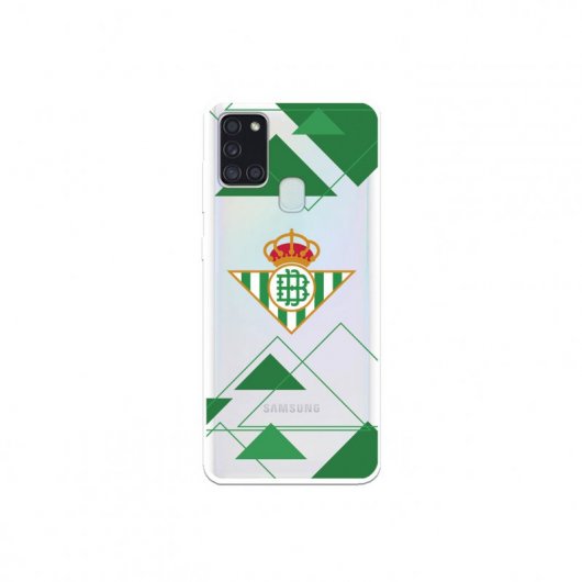 Funda del Betis Escudo Fondo Transparente Licencia Oficial Real Betis Balompié para Samsung Galaxy A21S