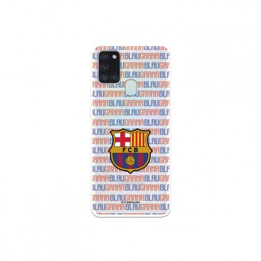 Funda del Barcelona Escudo Fondo Blaugrana Licencia Oficial FC Barcelona para Samsung Galaxy A21S