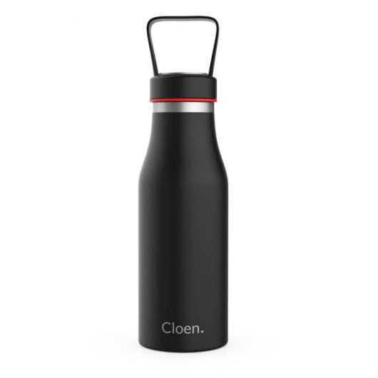 Cloen Botella de Agua Térmica Acero Inoxidable 500ml Negro
