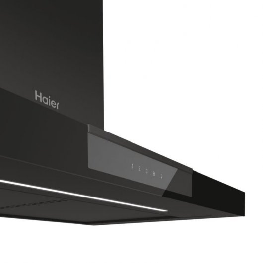Haier HATS9DCS56B Campana Decorativa 90cm A+ Negra
