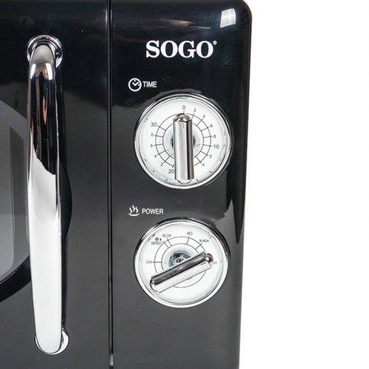 Sogo Microondas 20L 700W Vintage Negro
