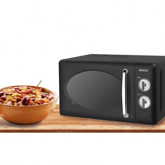 Sogo Microondas 20L 700W Vintage Negro