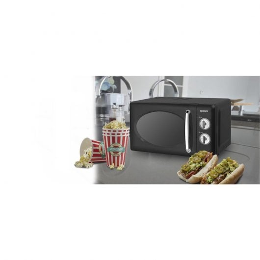 Sogo Microondas 20L 700W Vintage Negro