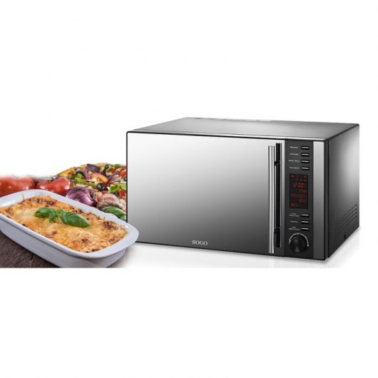 Sogo Microondas con Grill 25L 1000W Plata