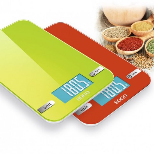 Sogo Báscula de Cocina Roja