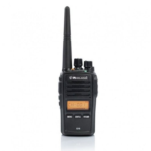 Midland G18 - PMR446 radio bidirectionnelle 8 canaux 446.00625 - 446.09375 MHz Noir