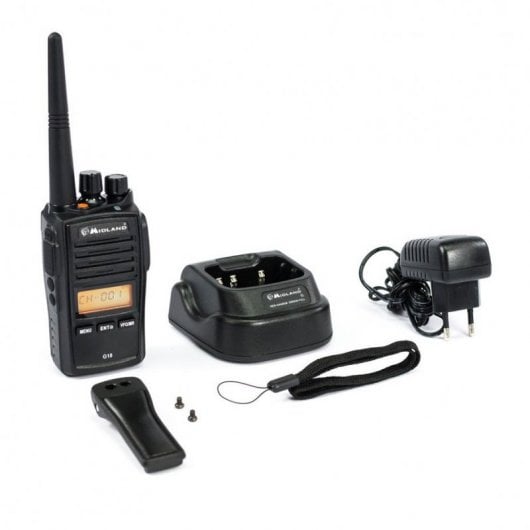 Midland G18 - PMR446 radio bidirectionnelle 8 canaux 446.00625 - 446.09375 MHz Noir
